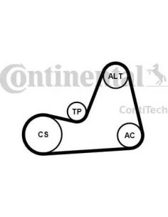 Juego de correas trapeciales poli V