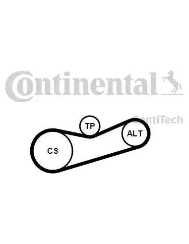 Juego de correas trapeciales poli V