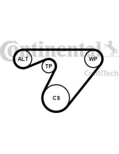 Juego de correas trapeciales poli V