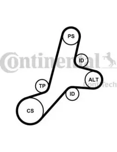Juego de correas trapeciales poli V