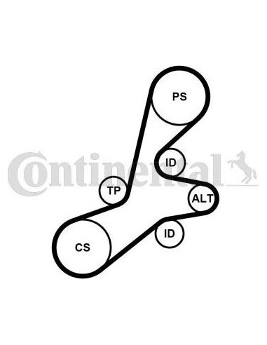 Juego de correas trapeciales poli V