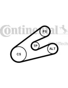 Juego de correas trapeciales poli V