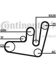 Juego de correas trapeciales poli V