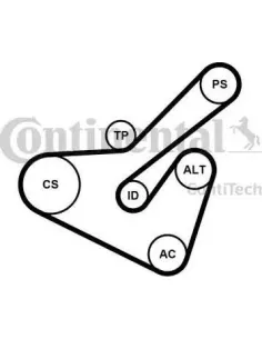 Juego de correas trapeciales poli V