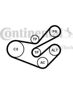 Juego de correas trapeciales poli V