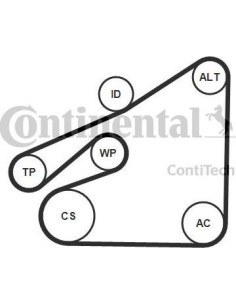 Juego de correas trapeciales poli V