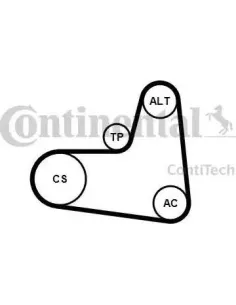 Juego de correas trapeciales poli V