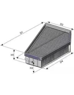 A1400 Filtro de aire Purflux en Oferta
