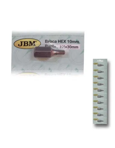 10368 Broca Hexagonal De 10X30Mm, Punta 4Mm JBM