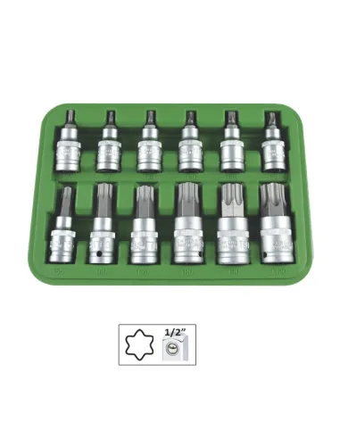 51261 Set 12 Piezas 1/2" Punta Torx JBM