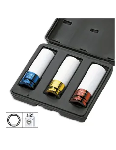 51336 Kit De 3 Vasos Impacto De 1/2" Especial Extracción...