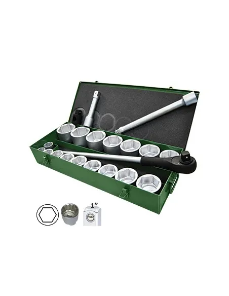 51616 Estuche Metálico Con 22 Piezas De Auto De 1" En Hexagon JBM