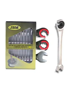 51840 Set 10 Llaves Hex. Combinadas Con Trinquete De...