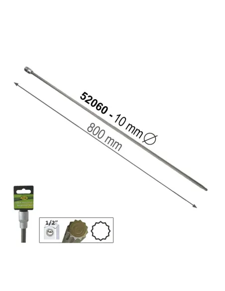 52060 Punta Extralarga De 12 Cantos 800Mm De 1/2 10Mm JBM