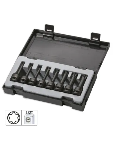 52340 Set De 8 Puntas De Impacto Torx De 1/2" JBM