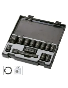 52341 Set De Vasos De Impacto De 13 Piezas De 1/2"...