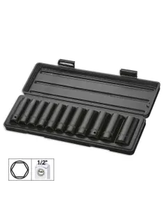 52342 Set De 11 Vasos De Impacto Hexagonal De 1/2" JBM