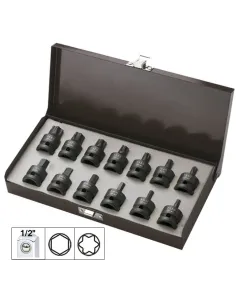 52344 Set De 13 Puntas De Impacto De 1/2" Hexagonal Y...