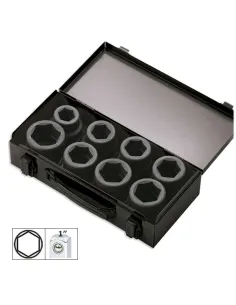 52348 Set De 8 Vasos De Impacto De 1" JBM