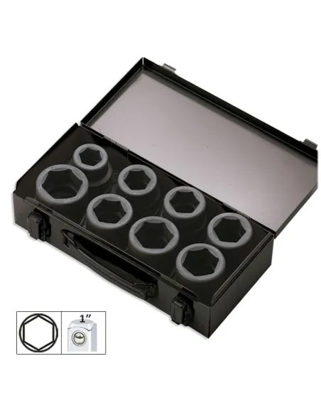 52348 Set De 8 Vasos De Impacto De 1" JBM