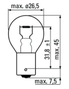 52367 Lámpara Obn 12V 21/5W 2 Polos JBM