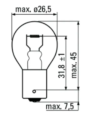 52367 Lámpara Obn 12V 21/5W 2 Polos JBM