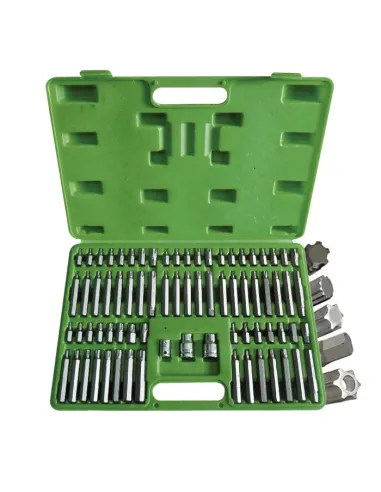 52550 Estuche De Puntas 75 Piezas Para Tornillos Ribe, Xzn, Torx H JBM