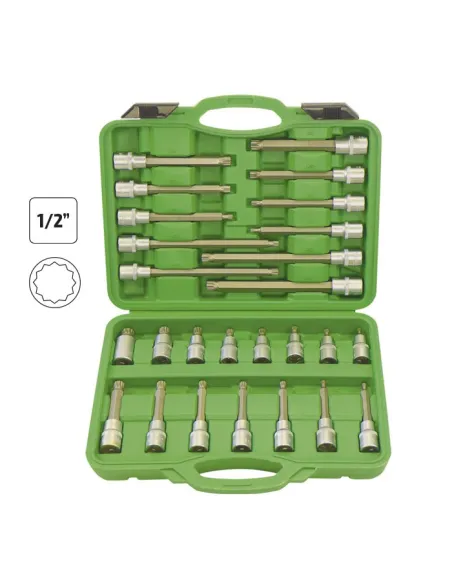 52603 Estuche De Puntas Para Tornillos De 12 Cantos 26 Piezas JBM