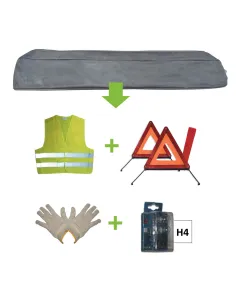 52773 Kit Emergencia Bolsa Gris + Mk H4 + Chaleco +...