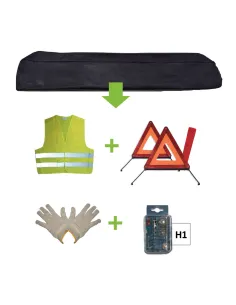 52780 Kit Emergencia Bolsa negra + Mk H1 + Chaleco +...