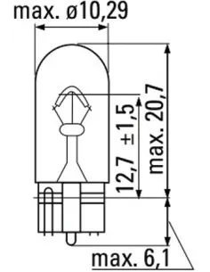 52860 Lámpara Obn Wedge 12V 3W T10 JBM