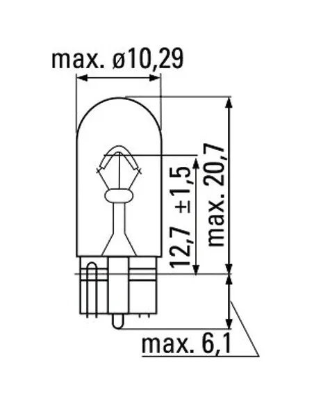 52860 Lámpara Obn Wedge 12V 3W T10 JBM