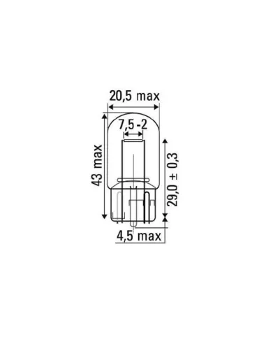 52862 Lámpara Obn Wedge 21W 12V T20 JBM