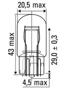 52864 Lámpara Obn Wedge 21/5W 12V T20 JBM