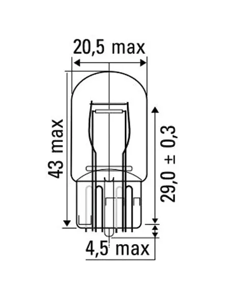52864 Lámpara Obn Wedge 21/5W 12V T20 JBM