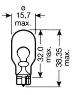 52866 Lámpara Obn Wedge 18W 12V T15 JBM