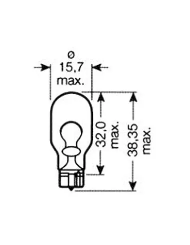 52866 Lámpara Obn Wedge 18W 12V T15 JBM