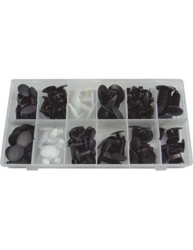 Estuche de Clips Plásticos Universales 128PCS...