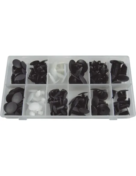 Estuche de Clips Plásticos Universales 128PCS JBM 52888