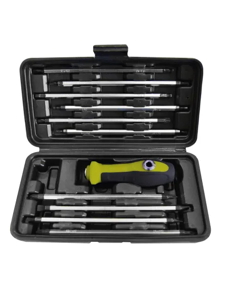 Estuche de Destornilladores 20 en 1 con Mango y Varillas de Doble Punta Intercambiables JBM 53010