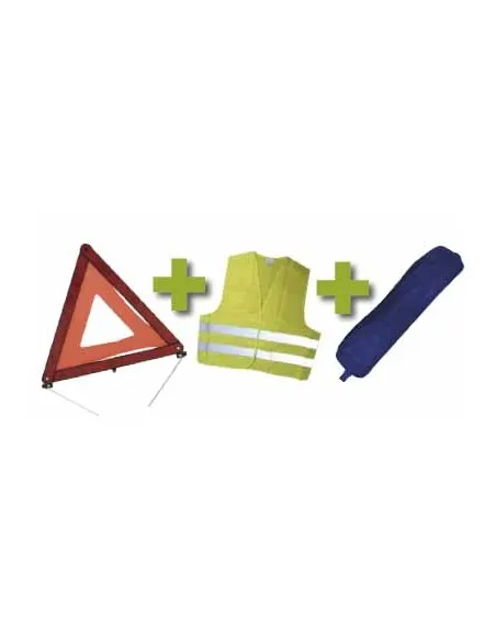 53087 Kit Emergencia Bolsa Azul Ribete+Triangulo+Chaleco JBM