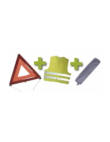 53088 Kit Emergencia Bolsa Gris Ribete+Triangulo+Chaleco JBM