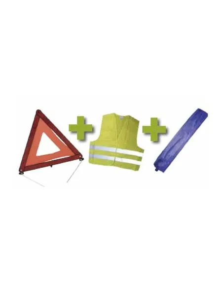 53091 Kit Emergencia Bolsa Mini Azul+Triangulo+Chaleco JBM