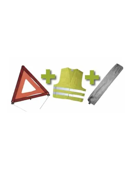 53092 Kit Emergencia Bolsa Mini Gris +Triangulo+Chaleco JBM