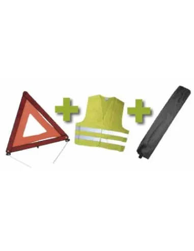 53093 Kit Emergencia Bolsa Mini negra +Triangulo+Chaleco JBM