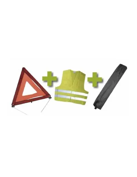 53093 Kit Emergencia Bolsa Mini negra +Triangulo+Chaleco JBM