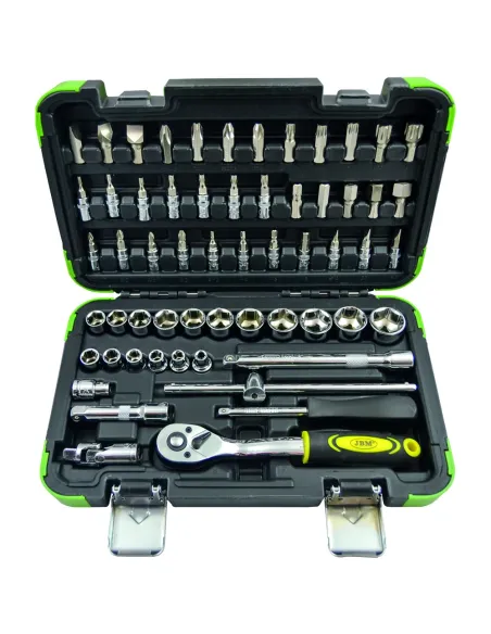 53219 Estuche De Herramientas 3/8" De 59 Piezas Con Vasos Hexagona JBM