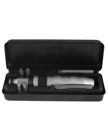 Estuche Metálico con Destornillador de Impacto de 1/2” y Juego de 6 Puntas JBM 53694