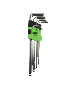 53738 Set De 9 Llaves Allen Con Punta RedondaExtralargas JBM