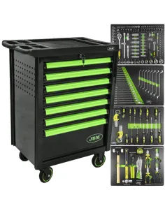 53763 Carro De Herramientas 7 Cajones Verde JBM